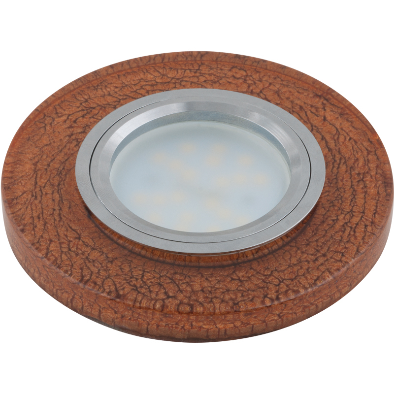 DLS-L104 GU5.3 CHROME/BROWN Светильник декоративный встраиваемый, серия Luciole.  Без лампы, GU5.3.
