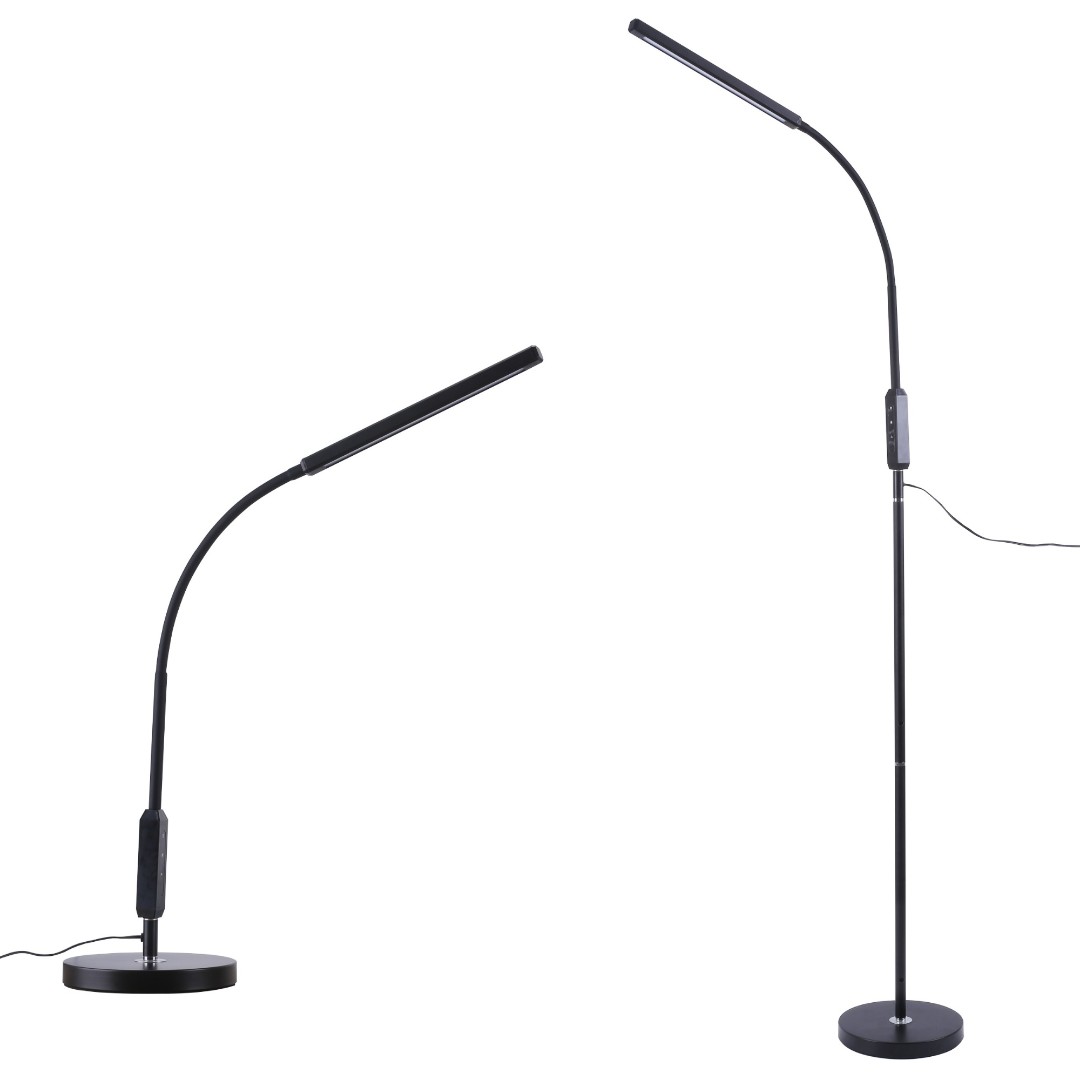 ULM-T619 10W/3000-6500K/DIM BLACK Торшер напольный светодиодный, 10W, с регулировкой наклона. Сенсор